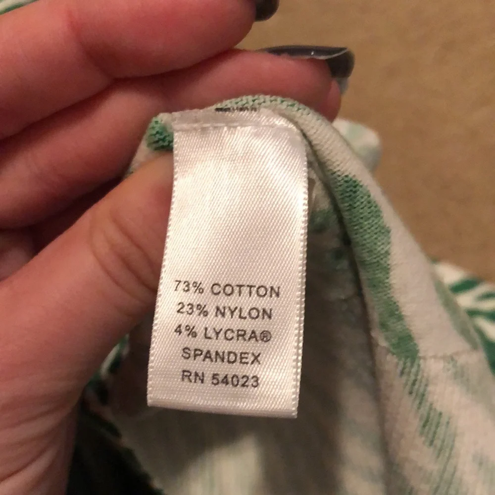 Banana Republic Green and White Zebra Print Cardigan - Picture 6 of 6